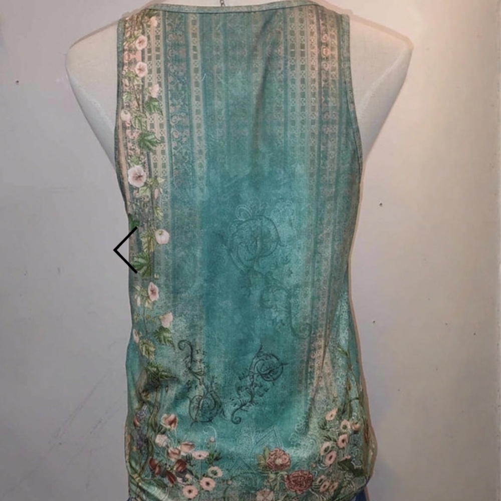 noracora M Floral Whimsy Fairy Romantic Mermaid Tank -Rhinestones Wearable Art - Picture 8 of 14